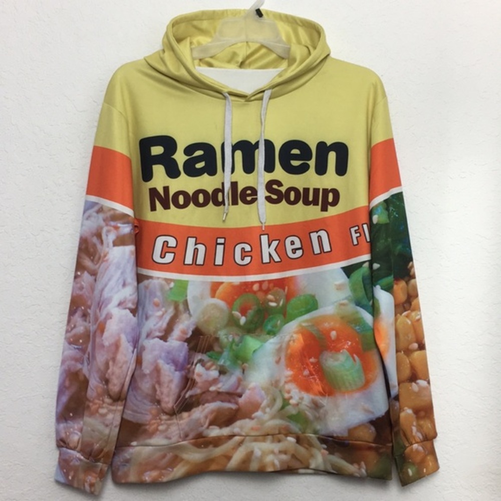 ✅Men Ramen Chicken Noodle Soup Hoodie size XL